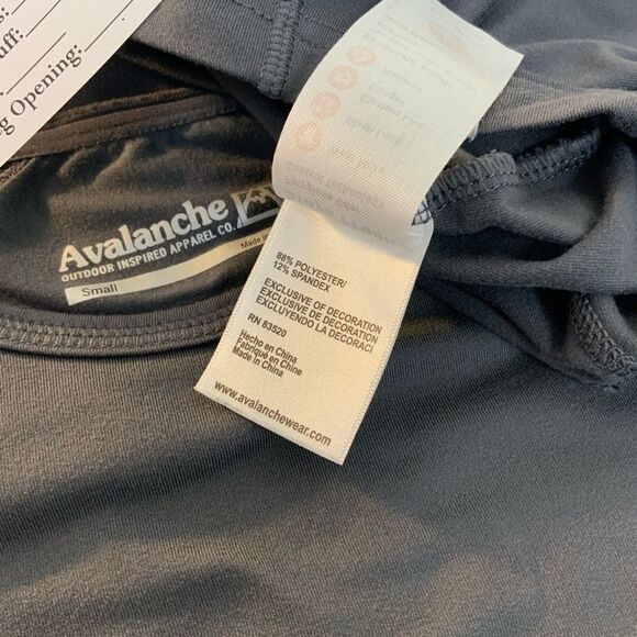 AVALANCHE Polygiene long sleeve tee shirt under layer top gray size S - Picture 8 of 9